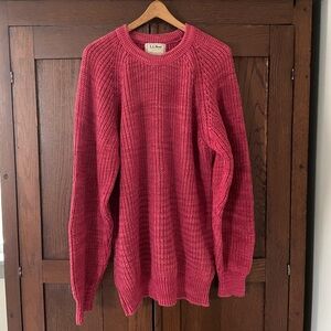 L.L. Bean Pink/Red Sweater - Large Tall